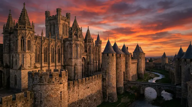 A Majestade da Arquitetura Medieval: Uma Jornada pelos Estil