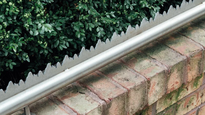 Pinos e obstáculos na calçada para impedir a permanência