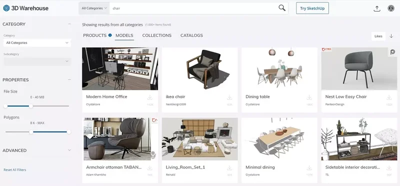 Detalhes sobre blocos para sketchup