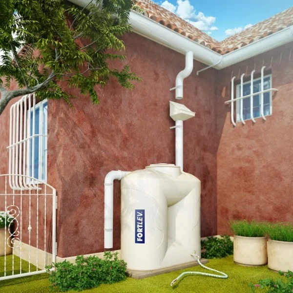 Sistema residencial de captação de água da chuva