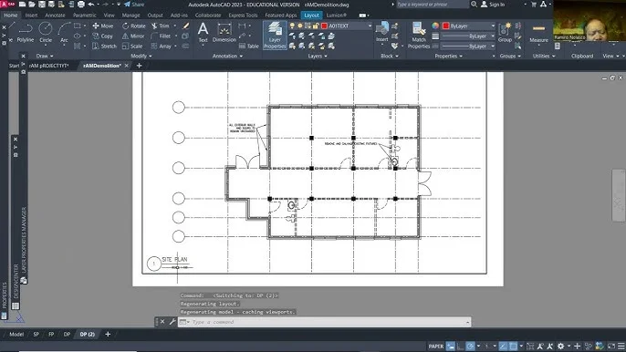 Exemplo de folha com legenda no AutoCAD