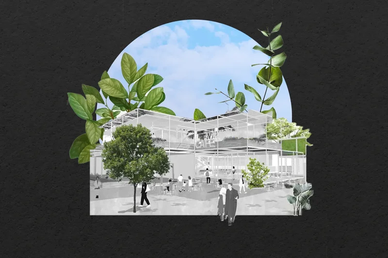 Ilustração sobre design biofilico