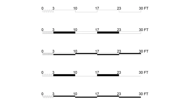 Escala gráfica em desenho arquitetônico