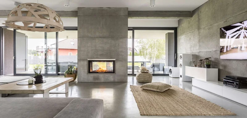 Explorando A Elegancia Urbana Casa Com Piso De Cimento Queimado