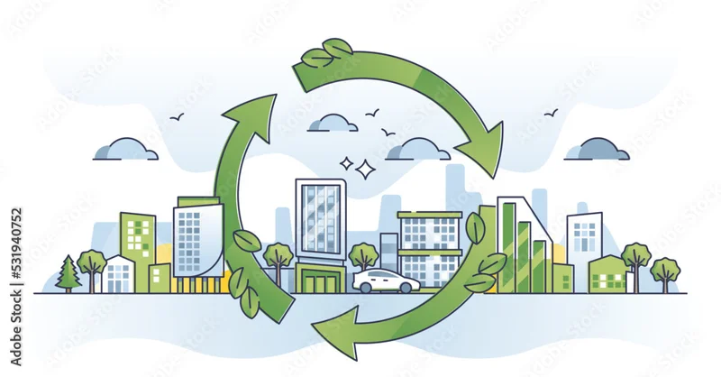 Ilustração sobre materiais sustentaveis