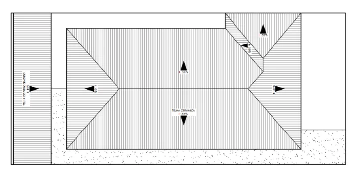 Exemplo de uma planta de cobertura detalhada.