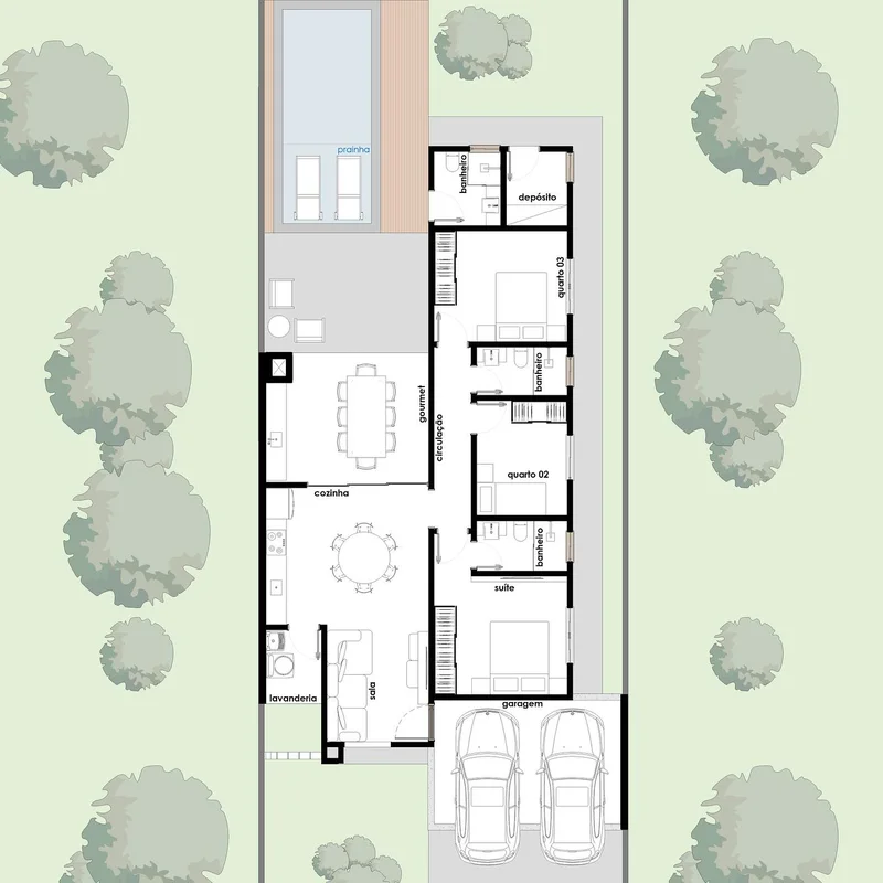 Plantas De Casas 3 Quartos