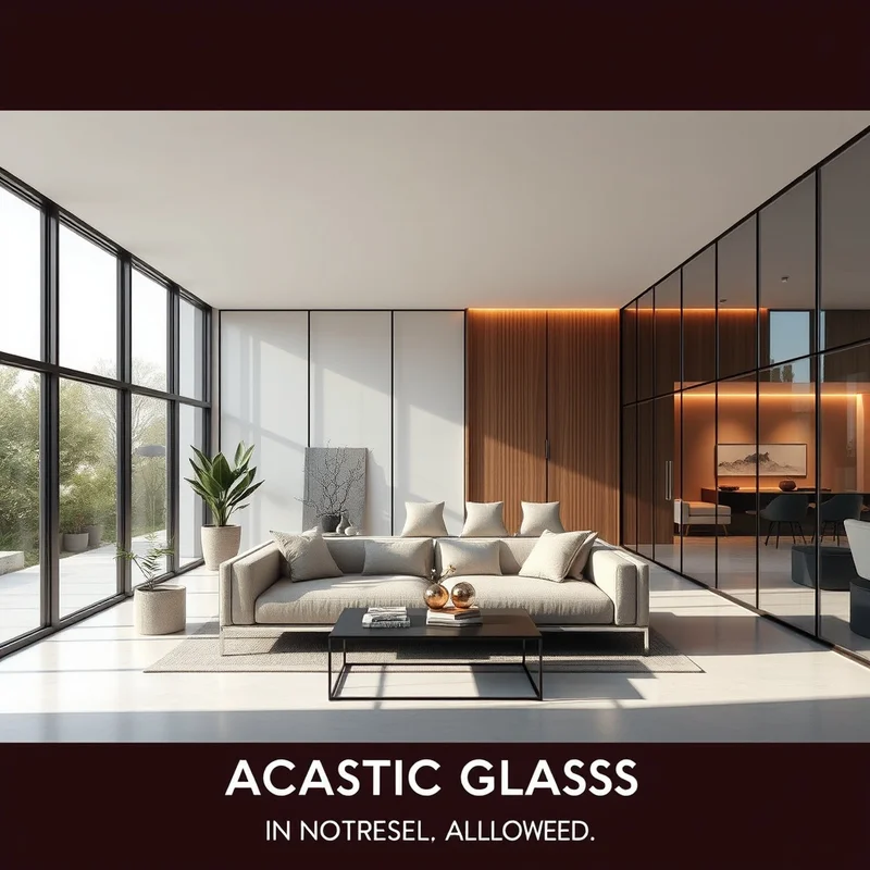 Janela com vidro isolante acústico em um ambiente moderno